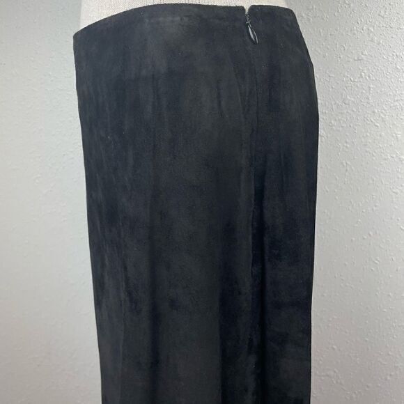 Laura Leigh Ltd. Black Leather Maxi Skirt Size 10 EUC - Picture 4 of 6